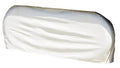 White fabric double-axle wheel cover, curved protective top for tires