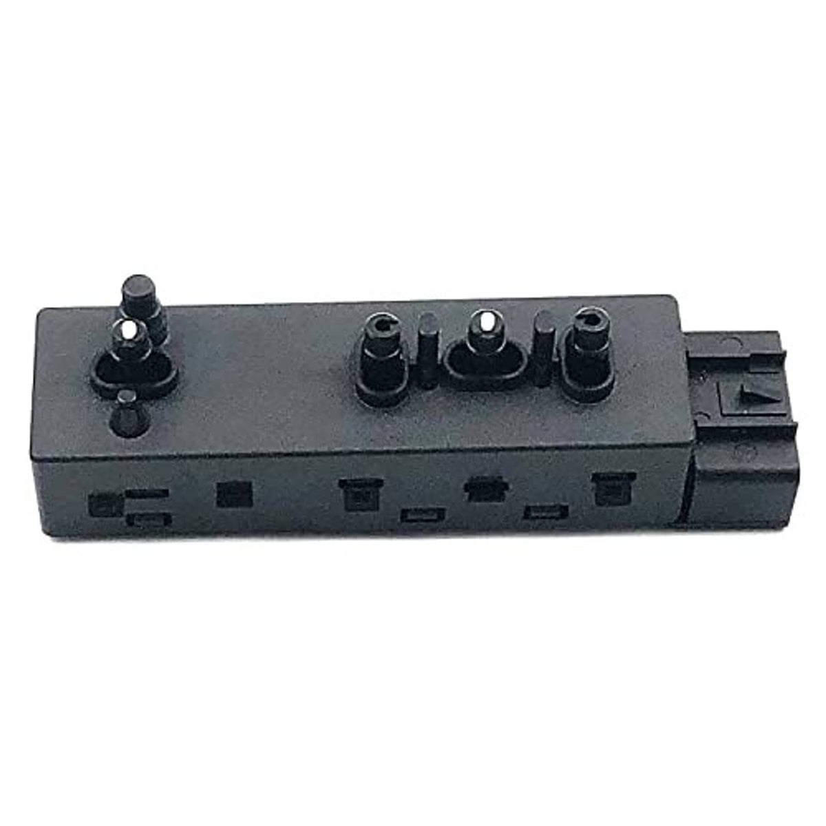 Power seat tilt control switch panel, dark gray with four control caps and side connector
