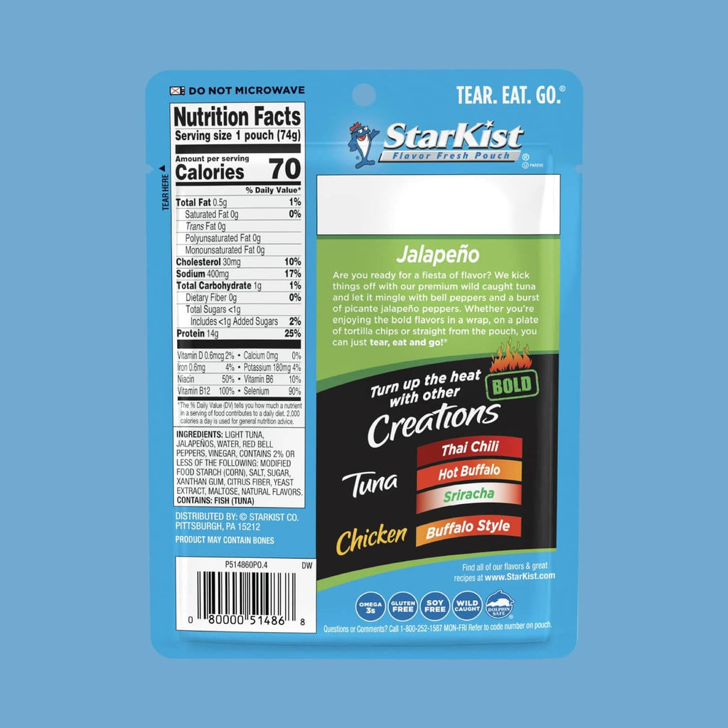StarKist Tuna Creations BOLD Jalapeño tuna pouch, 2.6 oz