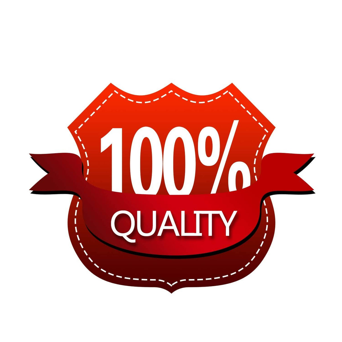 Red 100% quality badge graphic