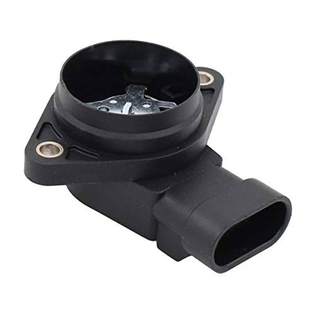 Throttle position sensor TPS, black body with mounting holes and cable connector end