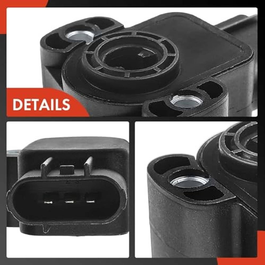 Throttle position sensor detail close-up with connector and mounting points