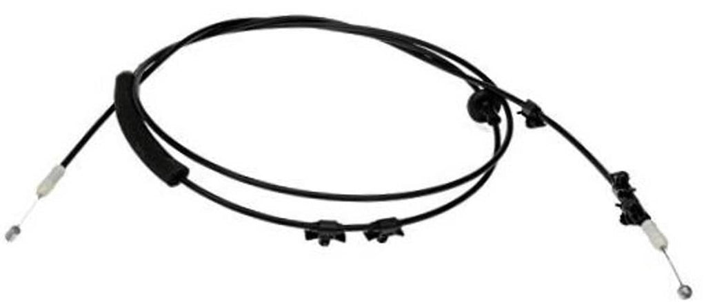 Hood release cable with black wire and white end terminals
