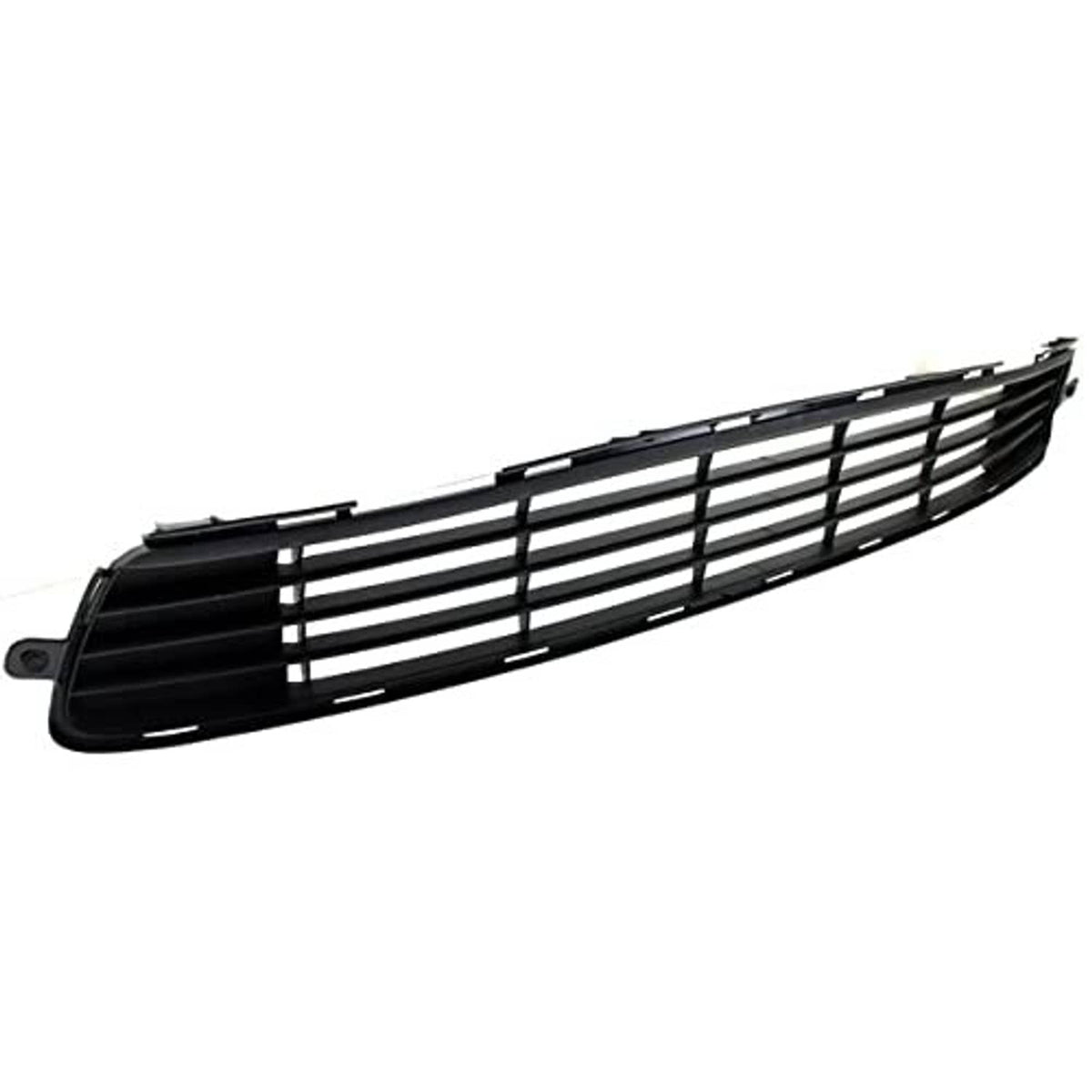 Front grille insert with black mesh and silver horizontal bars