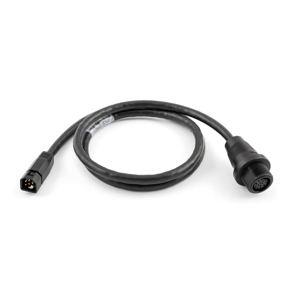 Black adapter cable with multi-pin connectors on both ends.