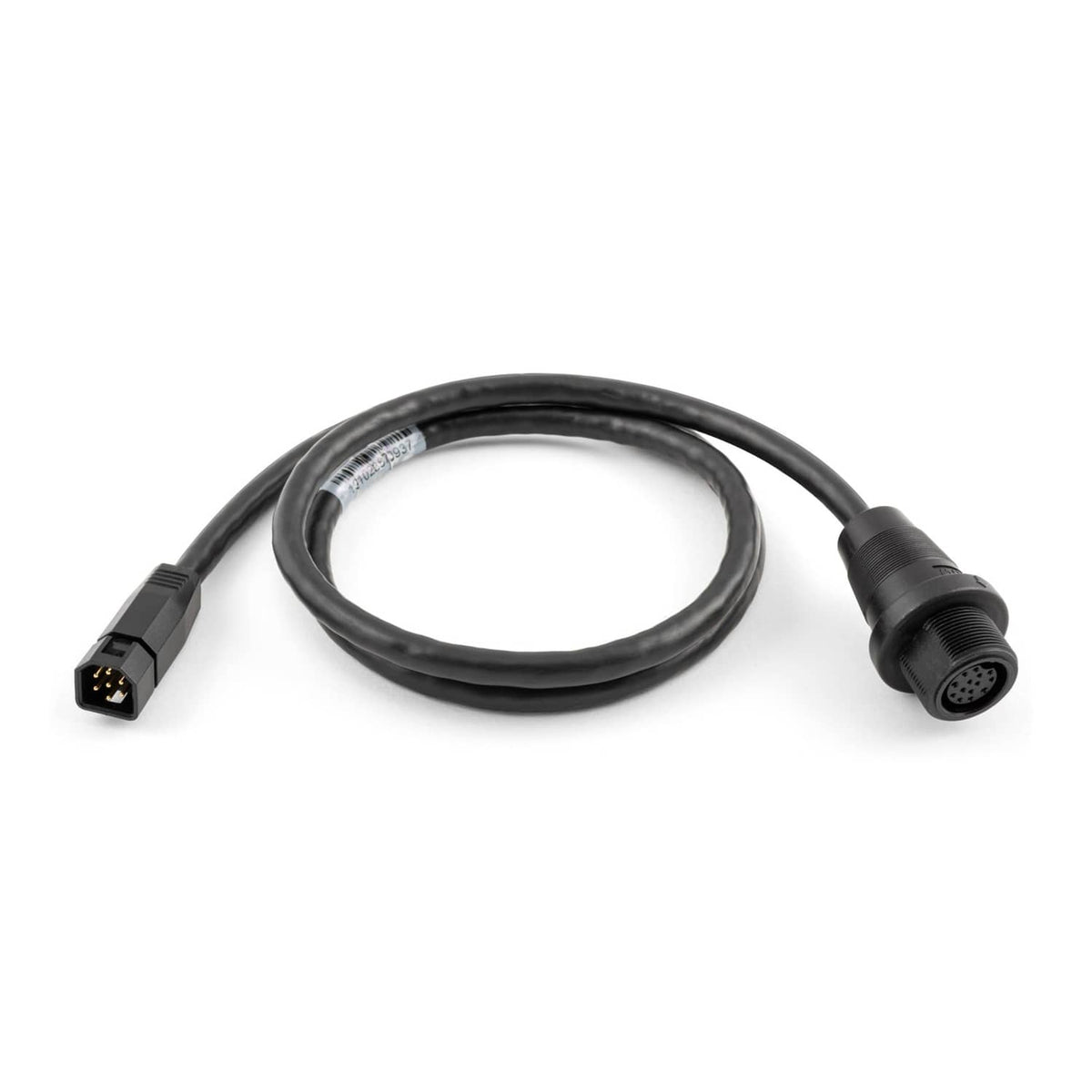Black adapter cable with multi-pin connectors on both ends.