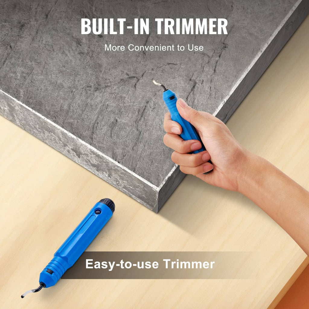 Blue concrete texture stamp mat with trimmer cutter tool