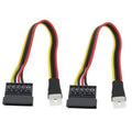 4-pin FDD male to 15-pin SATA female adapter cable, red/yellow/black wire leads