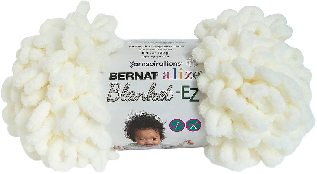 Cream Blanket-EZ yarn skeins bundle for finger-loop blanket craft kit