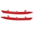 Red rear bumper reflector/turn signal light lens, pair