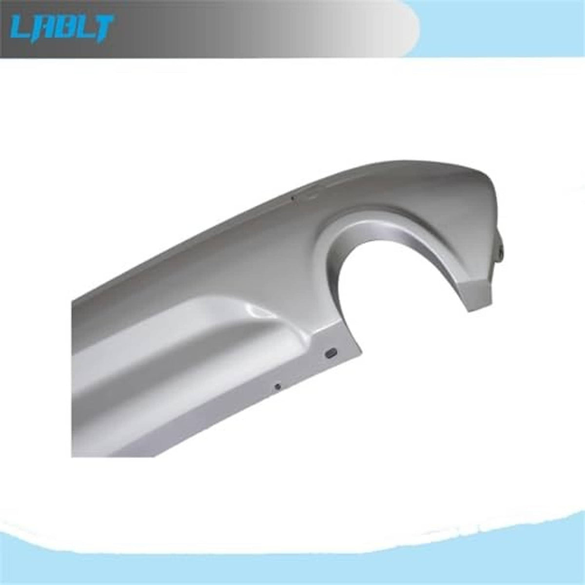 Rear lower bumper cover, silver-gray end section with large wheel opening