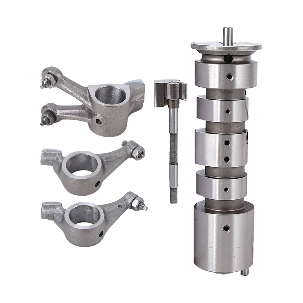 Camshaft rocker arm gasket kit with camshaft assembly and two rocker arms