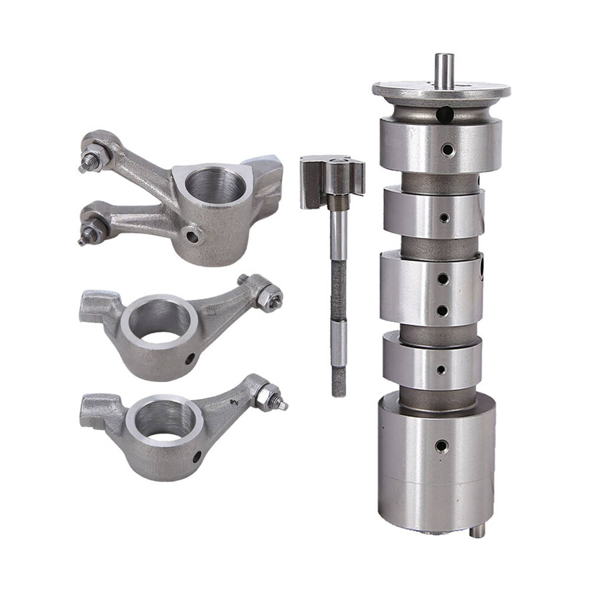 Camshaft rocker arm gasket kit with camshaft assembly and two rocker arms