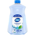 Dial antibacterial foaming hand soap refill bottle, light blue with blue cap