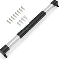 RV screen door cross bar handle with adjustable-width rail and mounting screws