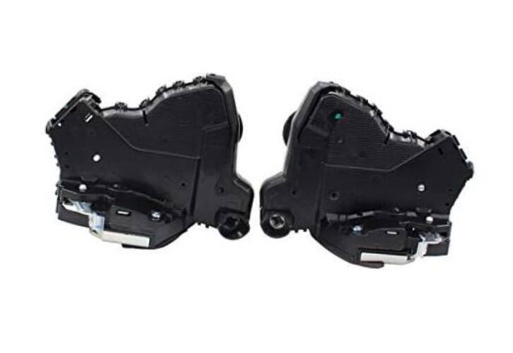 Set of 2 black power door lock actuators, front left and right, exterior view