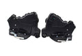 Set of 2 black power door lock actuators, front left and right, exterior view