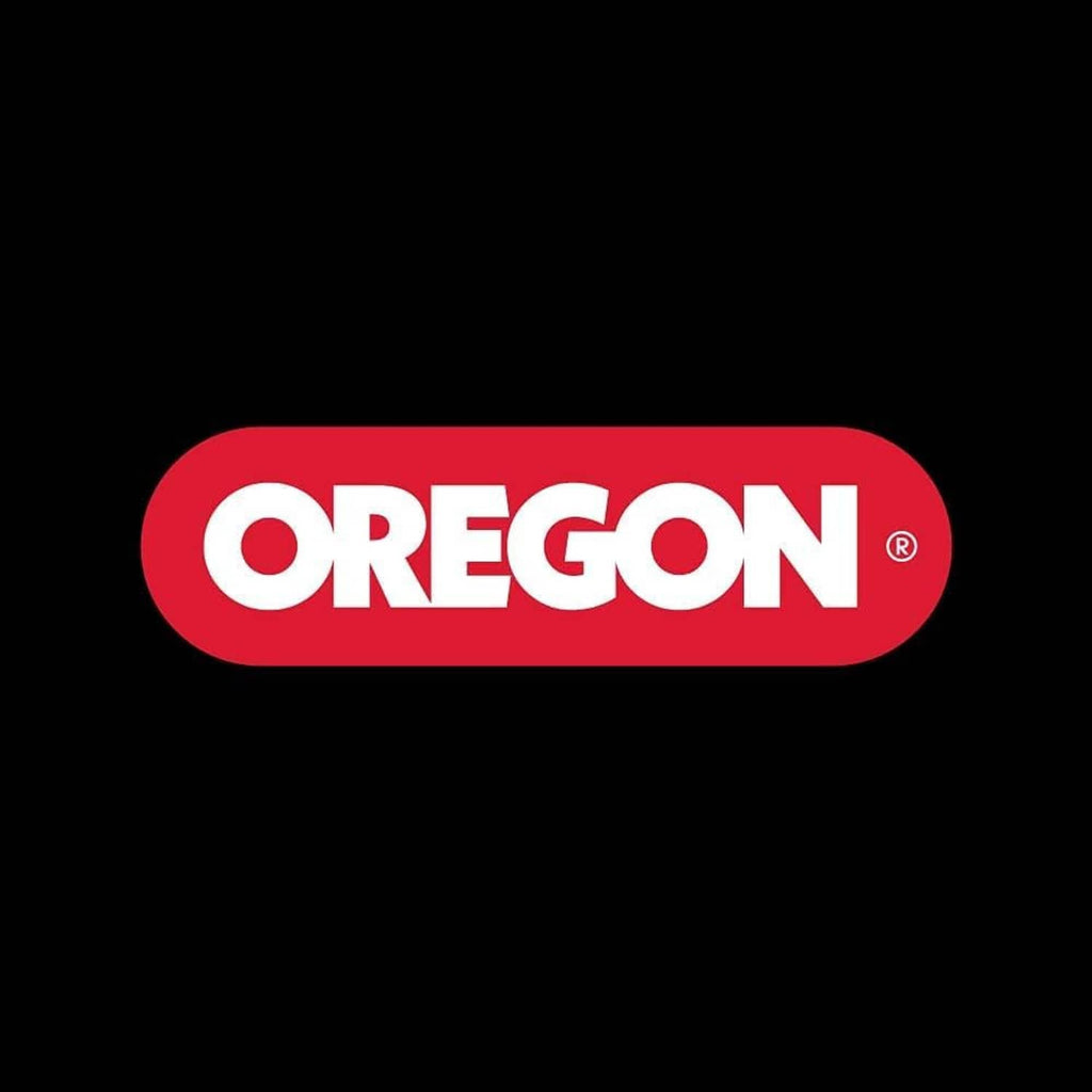 Oregon logo badge in red on black background