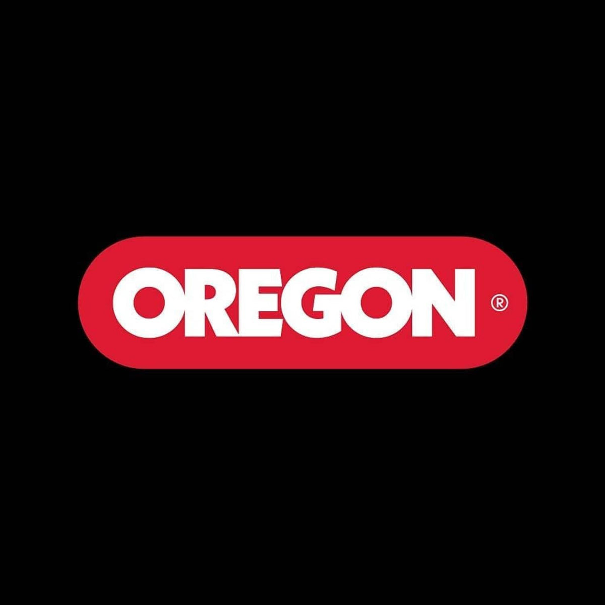Oregon logo badge in red on black background
