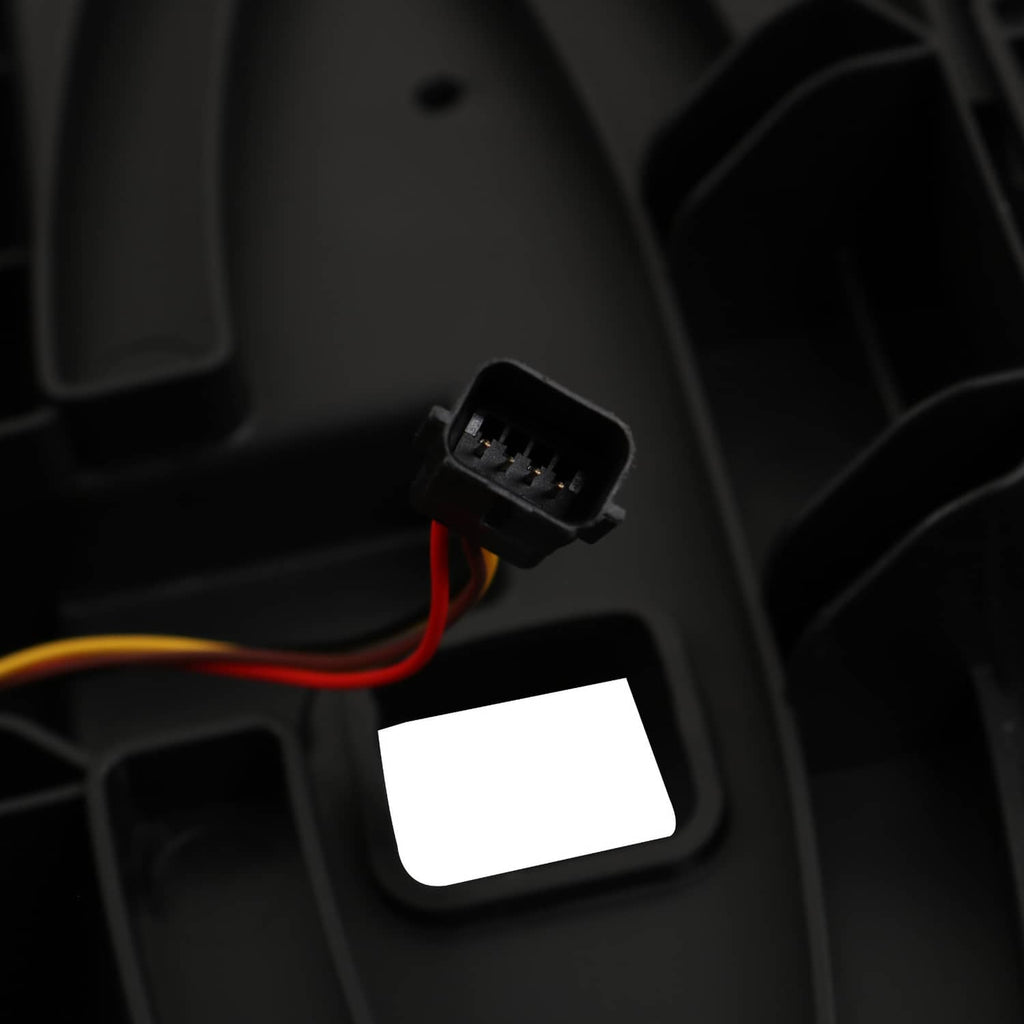 Active grille shutter motor assembly connector with wiring harness