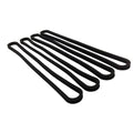 Black vacuum sealer replacement gasket set with four rubber seal strips