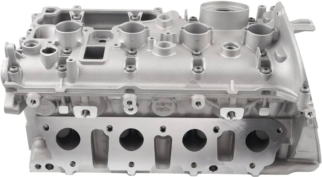 Cylinder head assembly, silver metal with multiple exhaust port openings