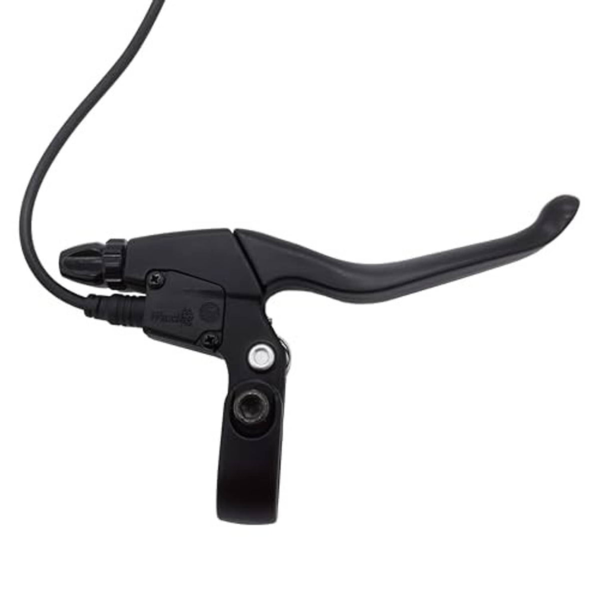 Black brake lever with cable and connector housing, lever pivot mount visible.