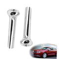 Chrome door lock knobs set of 2, polished finish, round head with keyhole opening