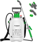 4L pump sprayer with white tank, green pump head, hose, and multiple nozzles