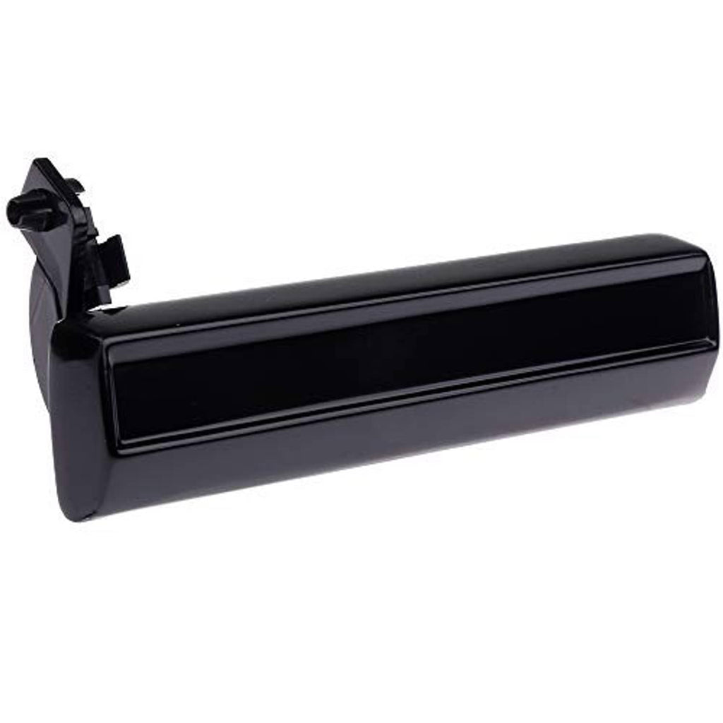 Black exterior door handle with mounting latch, front passenger right-side replacement