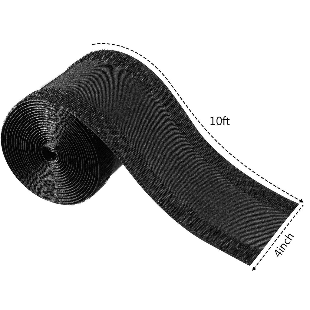 Black carpet cord cover cable protector strip, length shown with 4 in width