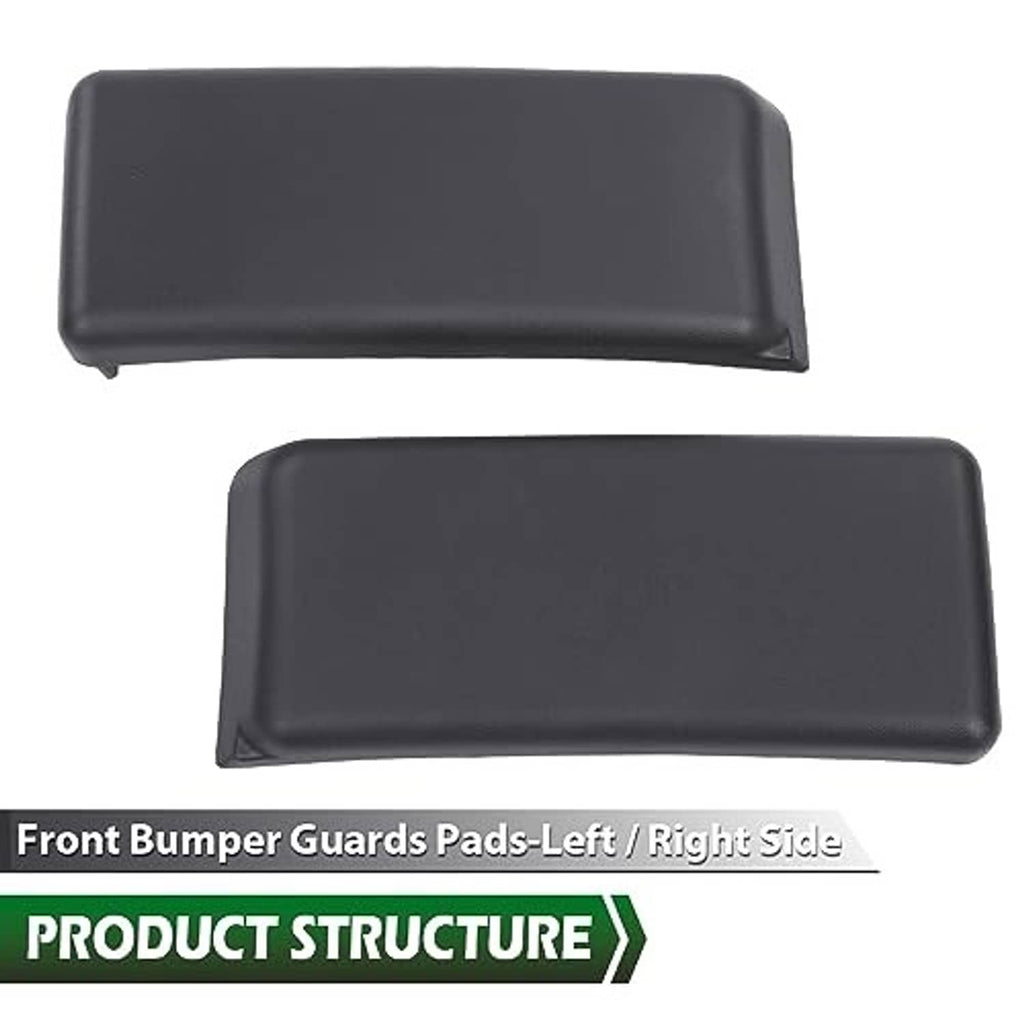 Front bumper guard pads, two dark gray/black pieces
