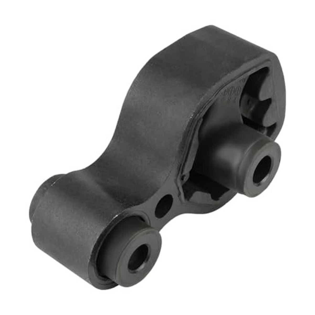 Rear torque strut engine mount bushing, dark gray/black, three-quarter view