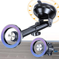 Black magnetic MagSafe car mount with suction base and adjustable arm