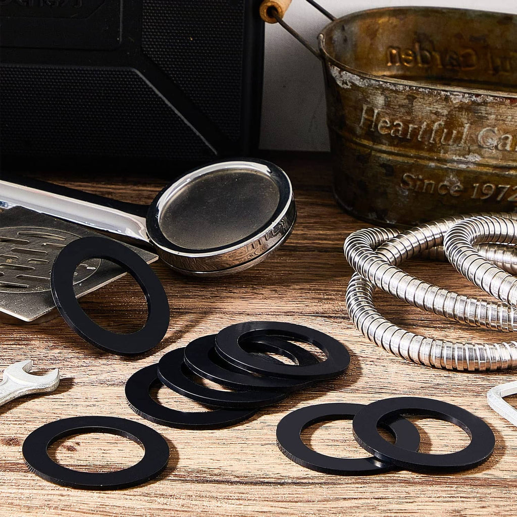 Black rubber gasket washers set with inner holes