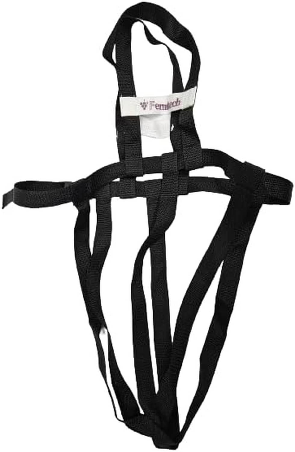 Glass carboy water jug with black webbing handle and crisscross support straps