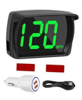 Black GPS HUD speedometer display showing green 120 MPH digits.