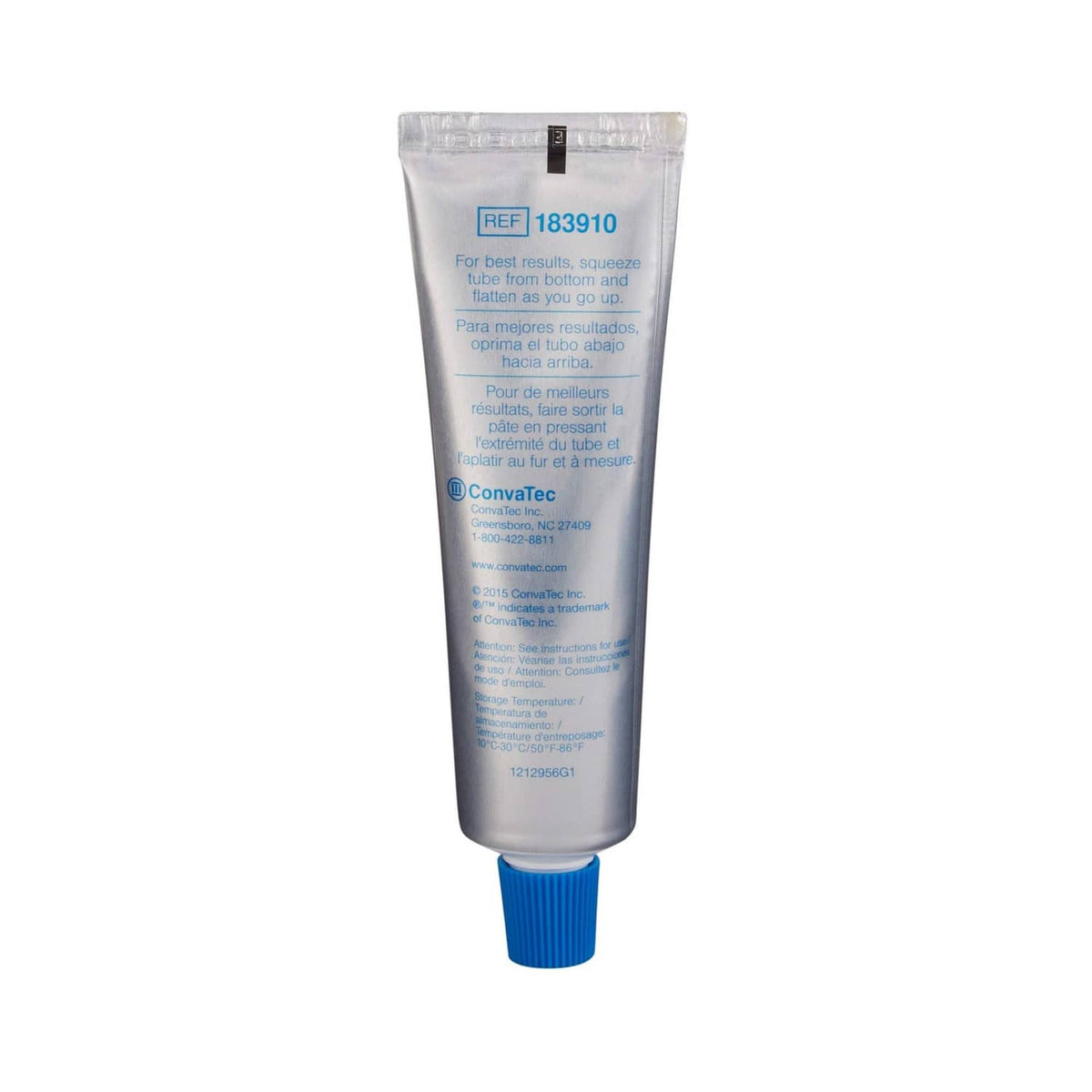Protective skin barrier paste tube, 2 oz, printed instructions text