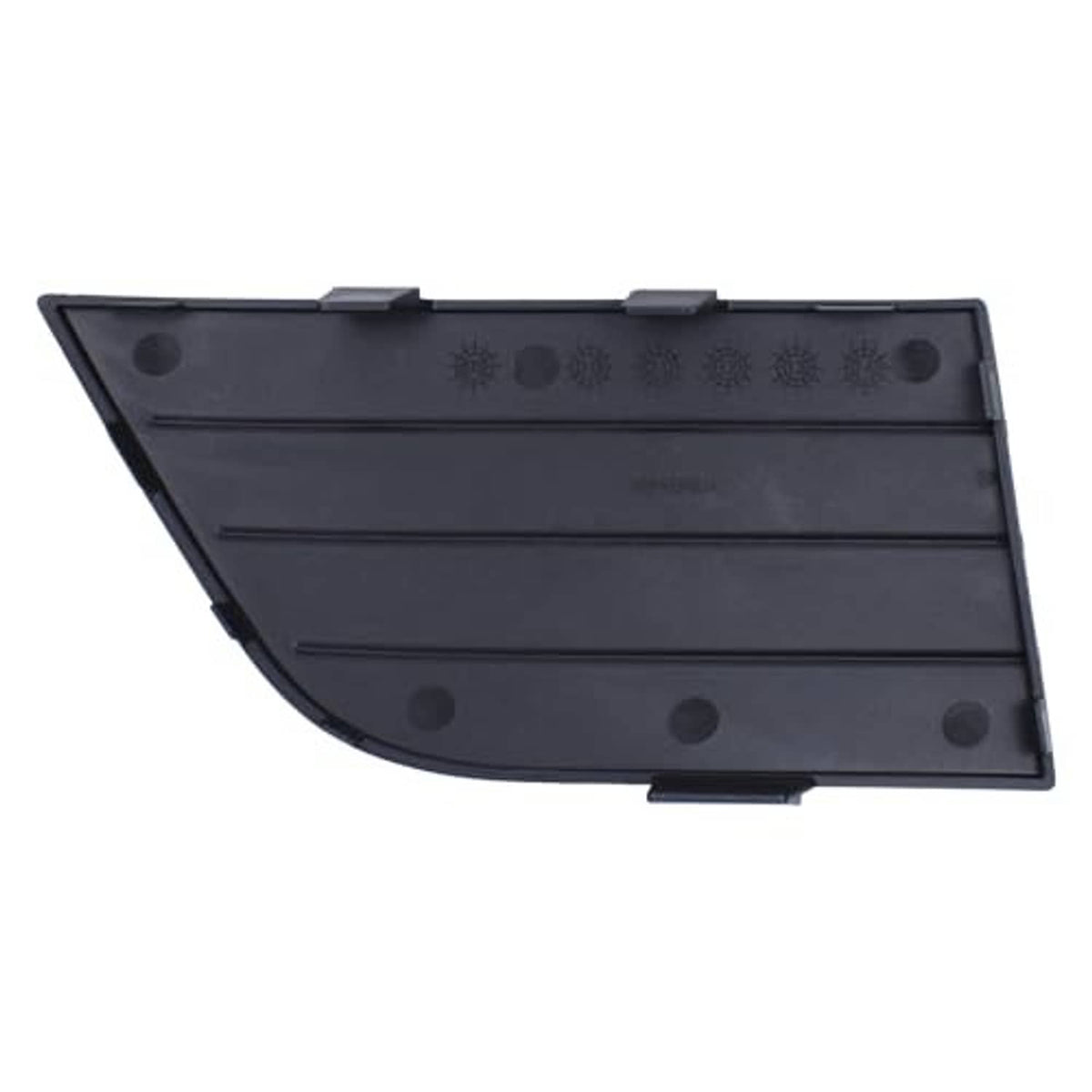 Black inner bumper grille hole cover face with circular holes and vent pattern