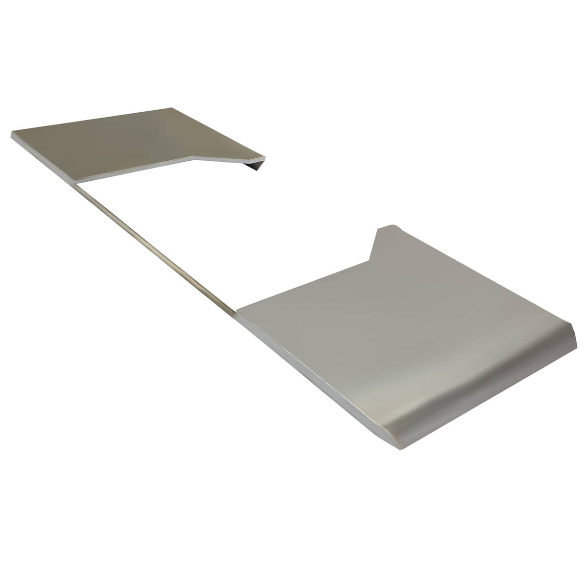 Gray fork-style mount adapter plate with open ends and hollow center beam