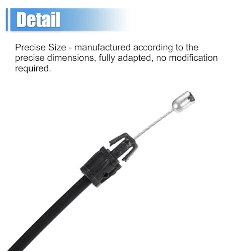Black plastic hood latch cable connector with metal pin end