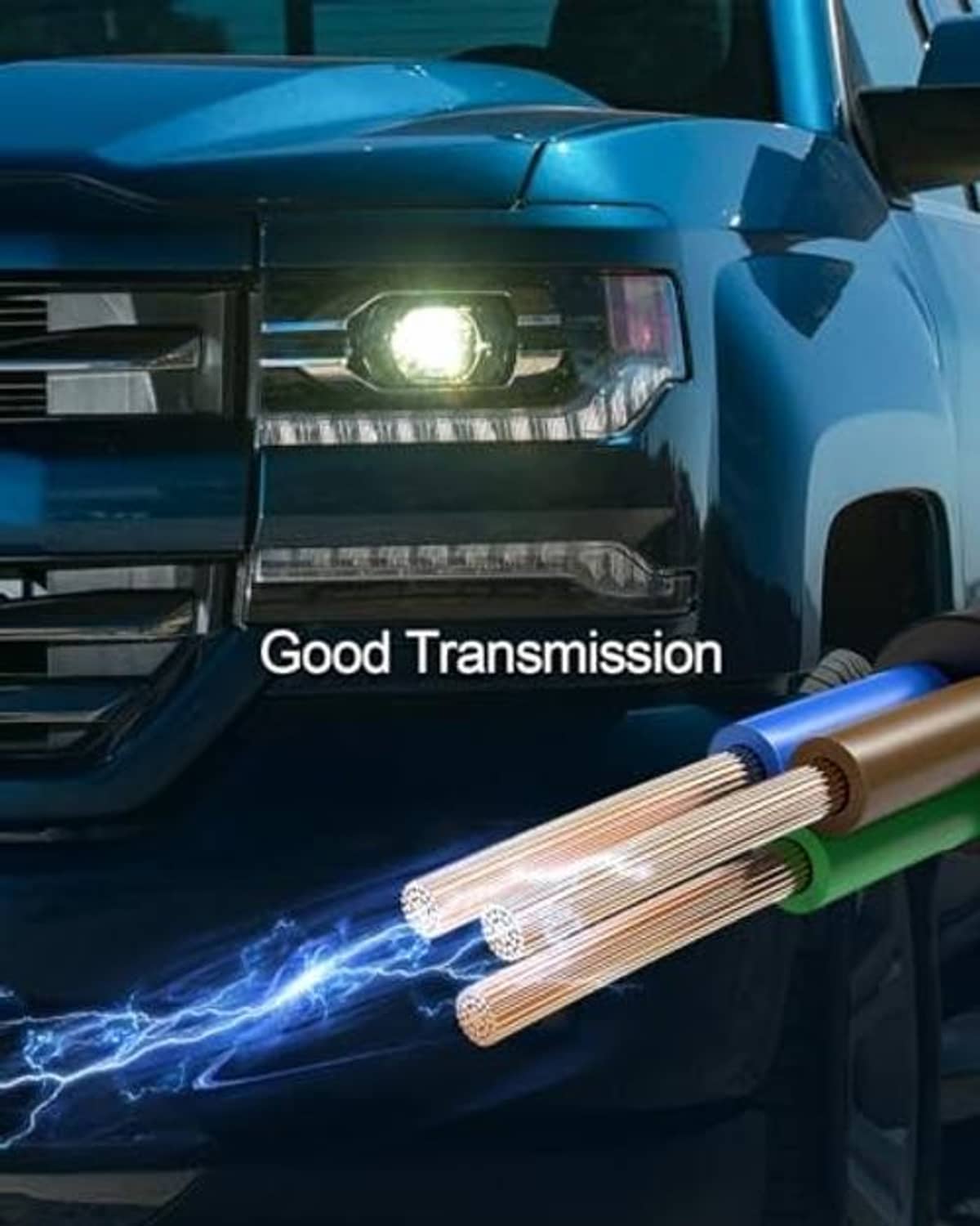 Headlight connector harness wiring near a vehicle headlight with bright sparking