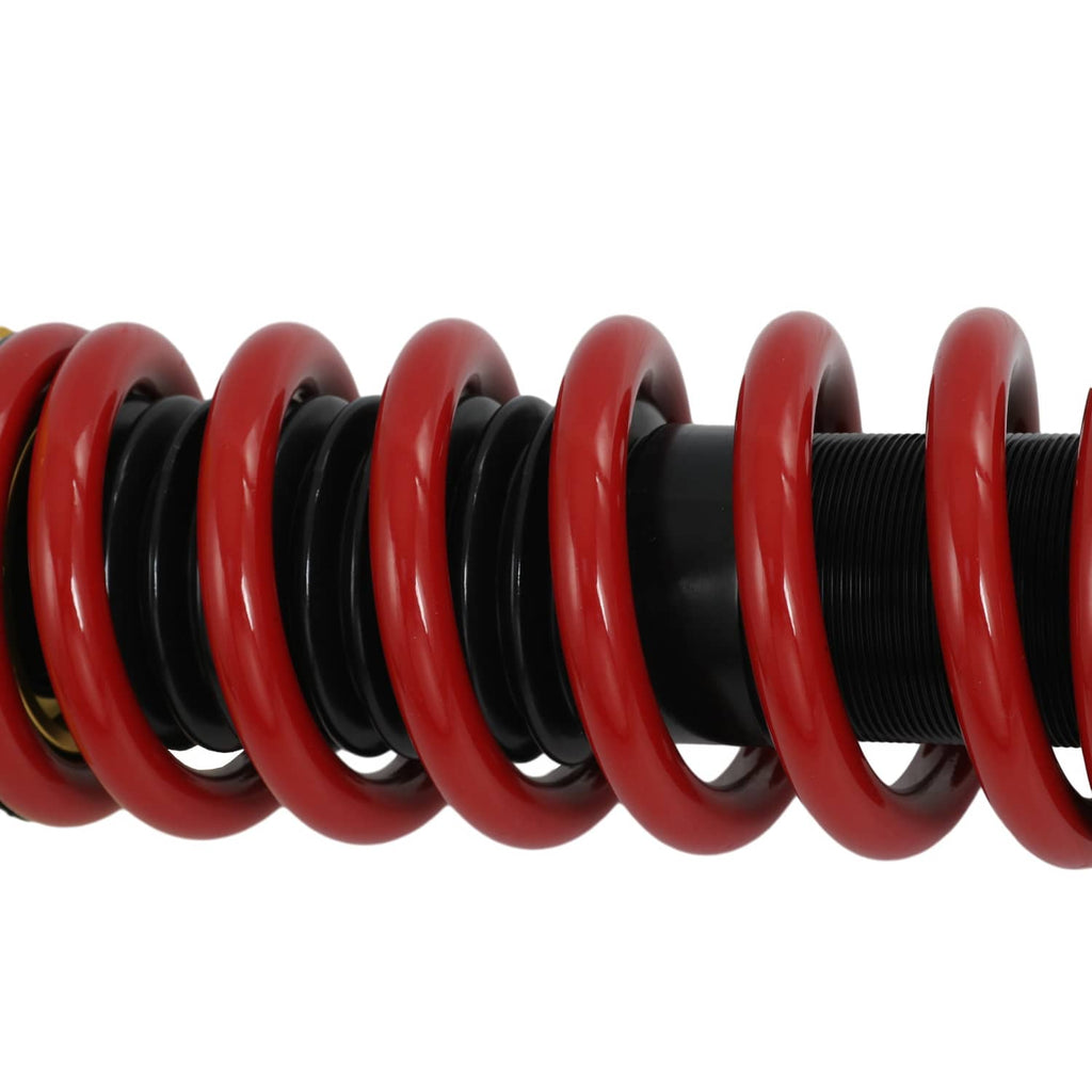 Coilover coil spring set with red springs and black shock body