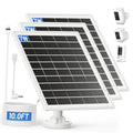 White solar panel with black photovoltaic cells on a base stand