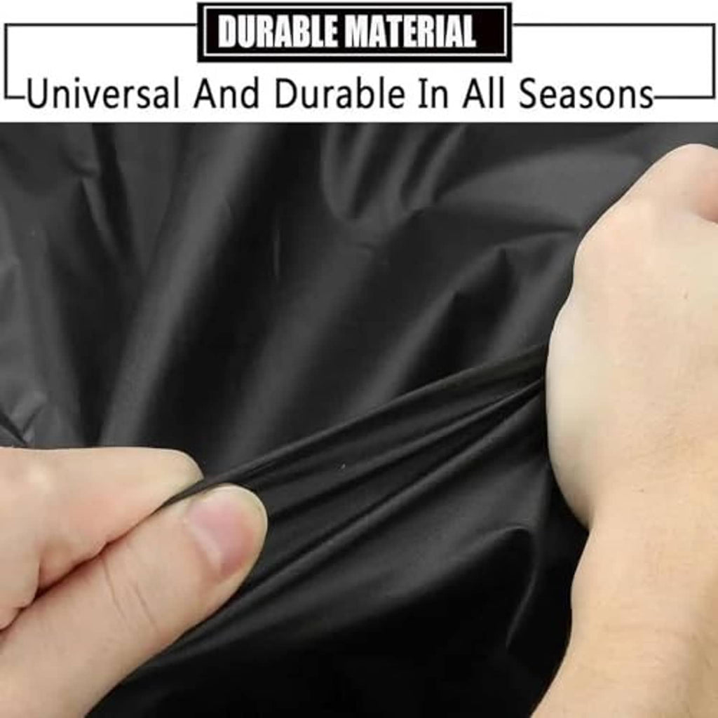 Black 210D Oxford cloth RV roof cover fabric close-up for durability