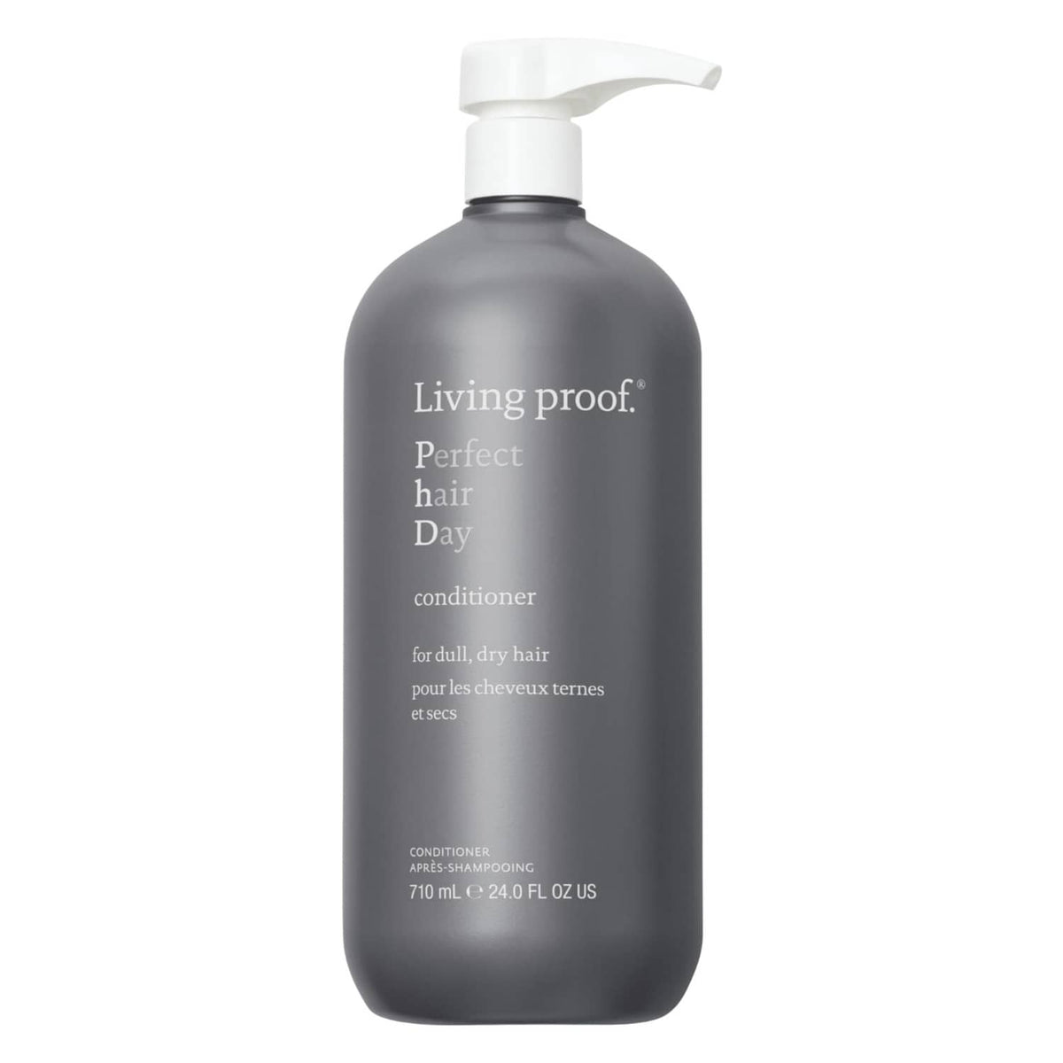 Living proof Perfect hair Day conditioner pump bottle, dark gray, 24 fl oz