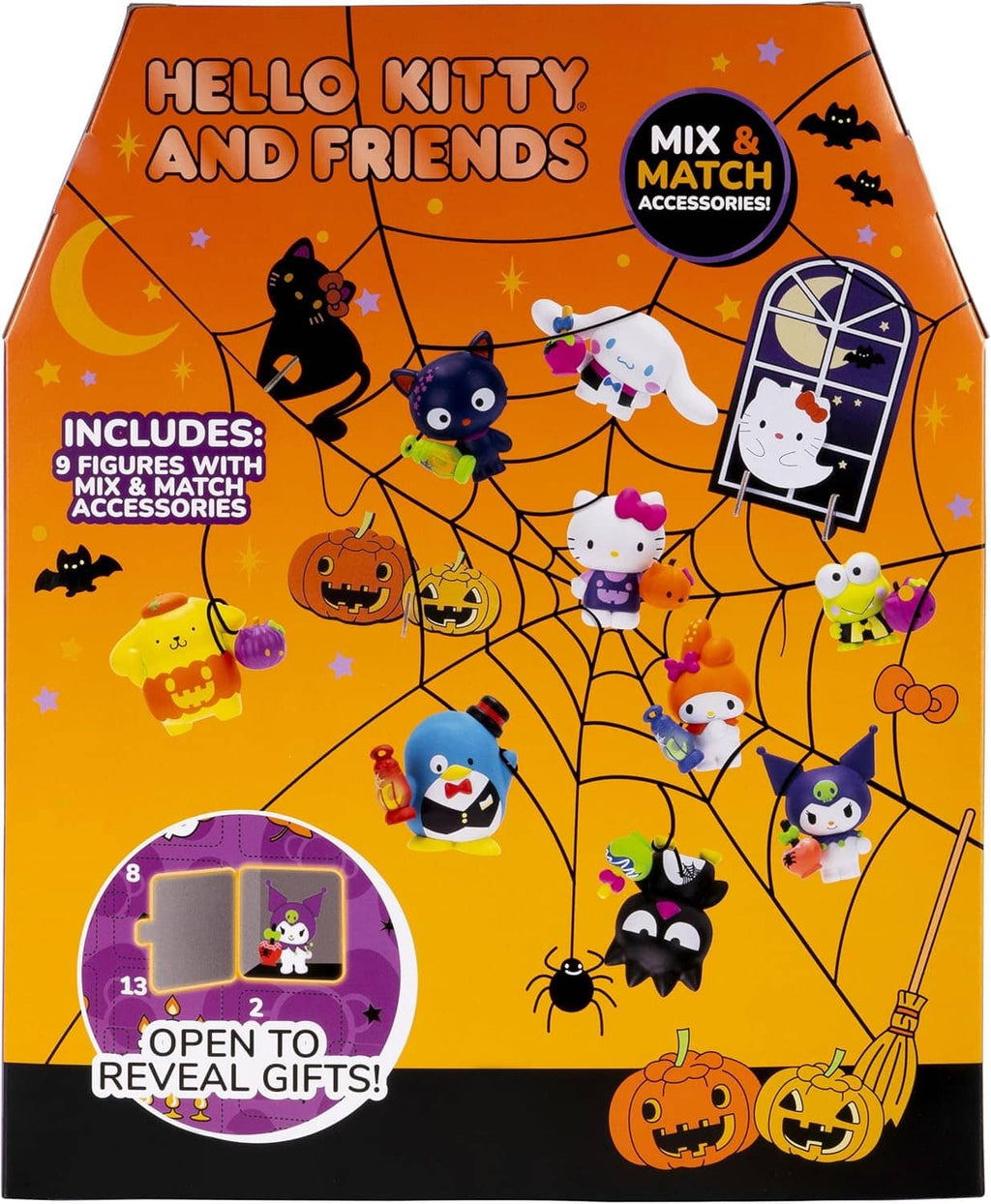 Hello Kitty and Friends Halloween countdown calendar back panel with mix-and-match accessories