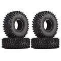 INJORA 1.9-inch rubber crawler tires, black tread, with matching tire pair