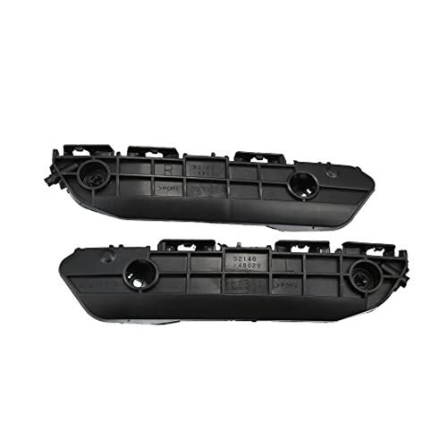 Black front bumper mounting support brackets, left and right with mounting openings