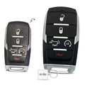 Black replacement remote key fob shell with lock, unlock, and panic button layout